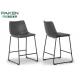 Hotel Restaurant Bucket Seat Style Bar & Counter Stool Iron Base With Adjustable Foot Nail
