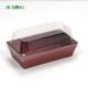 Disposable Biodegradable Paper Container 300mm Sushi Paper Box Customized Logo