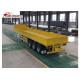 3 Axles Drop Side Front Load Trailer High Duty Steel Structure 60T Payload