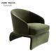 Sofa Single Seater Armchair Velvet Green Lounge Italian Design 75x82x69cm