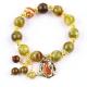 Handmade Gemstone Beaded Bracelet Natural Yellow Dragon Blood Stone Adjustable Charm Bracelet For Party Daily Wearing