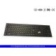 Full Keys Industrial Trackball Keyboard Electroplated Black Metal Keyboard 103 Keys