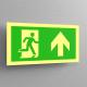 UV Printing Photoluminescent Safety Exit Sign Running Man rectangle for Hospital