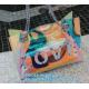 Summer Beach Bag Vinyl PVC Transparent Small Tote Handbags Shopping Shoulder Bags, pvc waterproof shoulder beach bag, pa