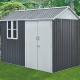 Anthracite Grey Metal Shed 6x8ft 6x10ft 8x10ft With 2pcs Plastic Door Handle