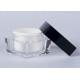 Double Wall 30g 60g Acrylic Face Cream Jars ISO FDA With Black Screw Cap