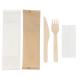 Compostable Cutlery Set - 500 Pieces Wooden Compostable Utensils - [200 Spoons, 200 Forks, 100 Knives] - Disposable Wooden Cutlery, Eco Friendly Forks and Spoons, Disposable Cutlery Set Party Utensils