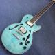 New style of custom guitar, double F holes,Flame Maple Top ,blue guitar
