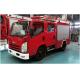 Light Duty Large Space Cab Water Tanker Fire Truck 4x2 Drive With 100W Alarm System
