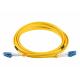 5 Meters LC To LC Fiber Patch Cable Single Mode Duplex Yellow Jacket RoHS Approval