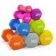 vinyl coated hand weights, vinyl coated dumbbell hand weights, hex hand dumbbell weight