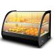 1200x530x580mm Black Curved Glass Food Display Warmer for Hot Food Heating Showcase