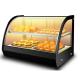 Commercial Kitchen Curved Glass Counter Top Food Warmer Display Showcase at 220V Voltage