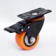 Diameter 75mm Industrial Furniture Trolley Orange Single Bearing Castor Wheel with Tire Mark