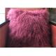 Real Tibetan Lambskin Cushion Long Hair Purple Mongolian fur Pillow Cover
