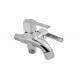 Multi Functions Handle Sink Faucets Plate Chrome / Zinc Alloy Open mounting Water Tap