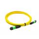 Wear Resistant Blue Fiber Optic Cable , MTP MPO Ruggedized Fiber Patch Cords