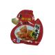 Laminated Die Cut Stand Up Food Packaging With Reclosable Spout