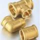 Brass Pipe Connector Threaded Fitting copper pipe elbow tee fittings