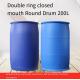 Hygienic 55 Gallon Blue Plastic Barrel Durable HDPE 200 Litre Oil Drum