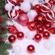 72PCS 8cm Shatterproof Christmas Tree Ball Ornaments Shiny Matte Glitter Finished