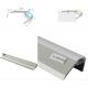 LED aluminum profile for stairs with CE Rohs Silver white Clear/Frosted/Milky PC cover