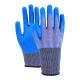 Washable Blue Latex Safety Gloves Heavy Duty Grip Latex Gloves