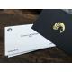 Excellent Quality Customized Black And White Bond Business Card With Gold Foil Stamping