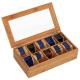 customized wooden tea storage box with acrylic lid