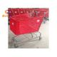 100L Supermarket Plastic Shopping Cart With TPR Wheels
