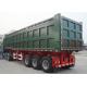 CIMC high quality double 3 axle dump trailer self dumper trailer semi end dump trailer for sale
