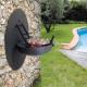 Customized Decorative Wall Mounted Retractable Steel Fire Pit Cooking Grill