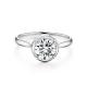 Classic Design Hot Sale Lab Grown Diamond Ring 18K White Gold Simple Style for daily Diamond ring