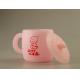 Pink Odorless and safe  Silicone Baby Accessories feeding or  training Cup With Lid 005  