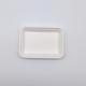 Greaseproof Compostable Square Plates , Supermarket Biodegradable Sugarcane Plates