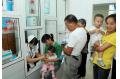 70 thousand childern receive measles vaccine at a vaccination site
