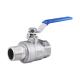 Normal Temperature 304/316 Stainless Steel 2PC Ball Valve with Manual Driving Mode