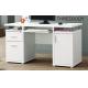 Hollow Board Modern Computer Desk , Contemporary Computer Desk With 2 Drawers And Cabinet