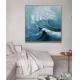 Hand Painted Sea Wave Oil Painting Artwork Modern Abstract Heavy Textured Wall Hanging