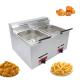 6L 6L Double-tank Gas Fryer for Making Frying Food on Table Top in Commercial Kitchen