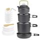 Outdoor Kitchen Aluminum Camping Pot and Pans Cookware Set with Fast Shipping Cost