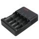 Lightweight Compact C4 Battery Charger , 4 Slot 18650 Battery Charger 176g
