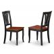 Customizable Size Wooden Dining Room Chairs Black Hardwood Frame Eco - Friendly