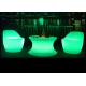 Illuminated Furniture Type LED Coffee Table Set With Rechargeable RGB Light