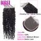 Free Part Human Hair Lace Closure Deep Curly With Baby Hair Length 8-24
