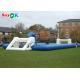 Garden Inflatable Sports Games Blue Inflatable Soap Soccer Field Football Pitch For Kids