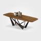 GeoSteel  X Base Industrial Wood Dining Tables  Modern  Rectangle