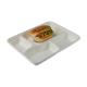 Takeaway Biodegradable Clamshell Boxes , Divided Disposable Bento Box With Lid