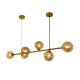 Nordic molecular lamp Magic bean glass chandelier white amber glass ball E27 electric French gold plated chandelier