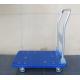 300kg Movable plastic platform trolley with blue plastic board , Blue / grey